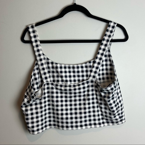 NWT forever 21 black and‎ white gingham crop top size 1X - Picture 3 of 5